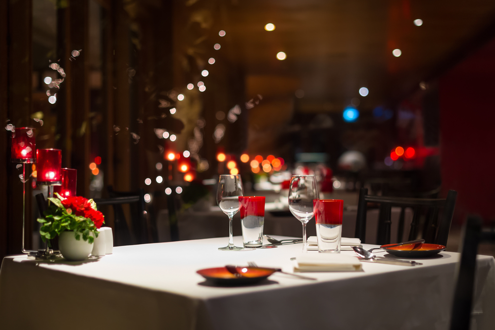 Romantic,Dinner,Setup,,Red,Decoration,With,Candle,Light,In,A